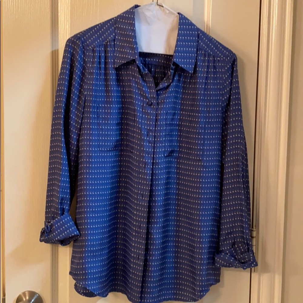Silky blue blouse from jcrew